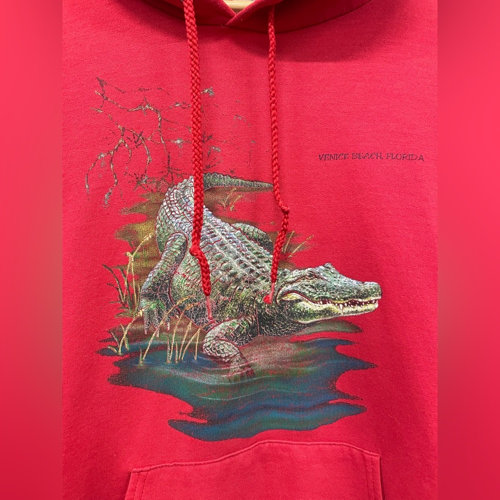 Vintage Alligator Venice Beach, Florida Hoodie, Size M, Faded